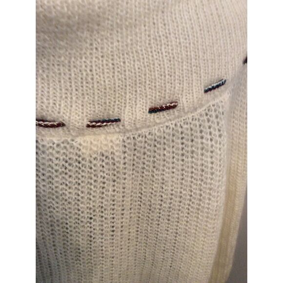 Vintage Avon Funnel Neck Soft Sweater Large L Mohair Knit 80s Oversized SOFT - Picture 5 of 7